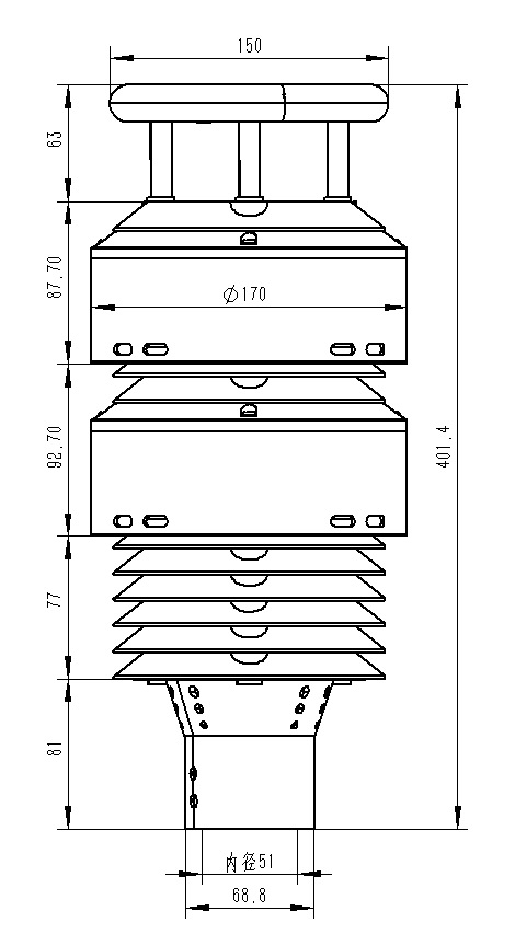大气环境微形象仪尺寸图 大气环境微形象仪产品尺寸图