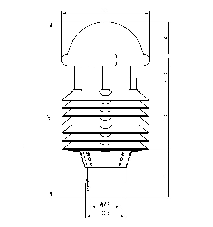 空气质量形象传感器产品尺寸图